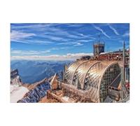 Puzzles Enfants Adultes 1000 Pièces，Zugspitze，Artisanat Cadeau Famille Puzzle Classique 3D Puzzle Jouet en Papier Cadeau Unique Décoration Intérieure（38x26cm）-AJ32