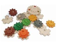 Puzzles 1er âge engrenages beige TU