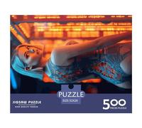 Puzzles érotiques en Bois de 500 pièces représentant Une Femme Blonde, Jeu éducatif pour Adultes (52 x 38 cm)