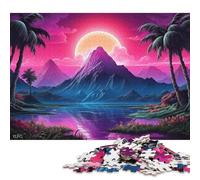 Puzzles Euphoria Neon Palms pour Adultes et Adolescents Puzzles pour Adultes et Adolescents Jeux de Puzzle Amusants 1000 pièces (75x50cm)