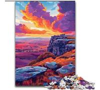 Puzzles Falaises au Coucher du Soleil 1000 pièces pour Adultes, stimulent Le Cerveau, stimulent la Patience, stimulent la Patience, défi Unique 26x38cm