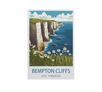 Puzzles，Falaises de Bempton, East Yorkshire，en Papier Photo, Décoration De La Maison Moderne pour Salon Bureau-1000 Pièces（38x26cm）-FZ2