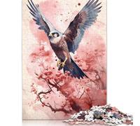 Puzzles Falcon Cherry Blossom 500 pièces Puzzles en Bois Puzzle en Bois pour Adultes Cadeaux de Noël pour Adultes 500 pièces (52x38cm)
