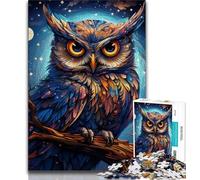 Puzzles Fantasy Art Owl 1000 pièces pour Adultes et Adolescents, Aidez Le Cerveau à exercer des Jouets addictifs pour cultiver la Patience Une œuvre d'art (38x26cm)