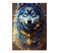Puzzles Fantasy Art Wolf Portrait Puzzles pour Adultes, Jouets Anti-Stress, Modèles À Assembler, Parfaits comme Cadeaux pour Toute La Famille 52x38cm/1000pcs