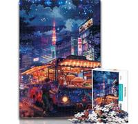 Puzzles Fantasy City Streets pour Adolescents 1000 pièces, Cadeaux d'anniversaire, décoration Murale pour Les 14 Ans et Plus 50x75cm