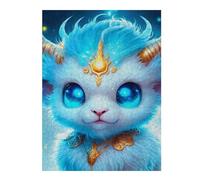 Puzzles Fantasy Cute Baby Goat Art Print Puzzles pour Adultes - Jeu Manuel - Défi Difficile - Idéal comme Cadeau pour Toute La Famille 1000pcs(52x38cm)