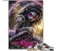 Puzzles Fantasy Dark Girl 1000 pièces pour Adolescents, Jeux éducatifs à Faire soi-même avec Affiche et fiche de Questions Assorties (50x75cm)
