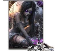 Puzzles Fantasy Dark Girl pour Adultes et Adolescents, 2000 pièces, Jeu Stimulant et interactif en Famille (70x100cm)