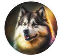Puzzles Fantasy Dog 1000 pièces pour Adultes, Puzzle Rond pour Adolescents, Jeu interactif Familial, Cadeau défi 1000 pièces (67,5x67,5cm)