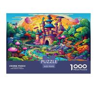 Puzzles Fantasy Fairy Tale Château De 1000 Pièces pour Adultes,Forêt colorée Un Jeu De Dexérité Très Difficile Puzzle Jeu Éducatif Aux Défis 70x50cm/1000pcs