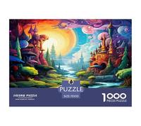 Puzzles Fantasy Fairy Tale Château De 1000 Pièces pour Adultes,Paysage d'aventure Un Jeu De Dexérité Très Difficile Puzzle Éducatif avec des Défis 70x50cm/1000pcs