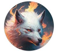 Puzzles Fantasy Fox 1000 pièces pour Adultes Puzzles Ronds 1000 pièces pour Adultes Idéal pour Les Amoureux, Cadeau Parfait pour Noël, Le Nouvel an, la Saint-Valentin (67,5x67,5cm)