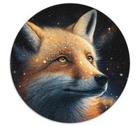Puzzles Fantasy Fox pour Adultes 1000 pièces Puzzle Rond Décoration d'intérieur colorée et Jeu Familial interactif, 67,5 x 67,5 cm