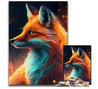 Puzzles Fantasy Fox pour Adultes 1000 Puzzles pour Les Adolescents, Les Couples et Les Amis pour Les Anniversaires, Noël 50x75cm/19,68x29,52 Pouces