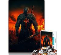 Puzzles Fantasy Knight pour Adolescents, Puzzle 1000 pièces, Difficile à compléter, mais Amusant et Humoristique, décoration d'intérieur Unique et Cadeaux 38x26cm