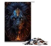 Puzzles Fantasy Lion Warriors 1000 pièces Cadeaux pour Adultes liste de souhaits de Noël avec Père Noël pour Adolescents de 14 Ans et Plus 1000 pièces