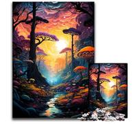 Puzzles Fantasy Magic Jungle 1000 pièces pour Adultes Puzzles pour Adultes Casse-tête Stimulant Activité familiale Décoration intérieure Cadeau de Vacances 1000 pièces (38 x 26 cm)