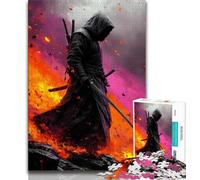 Puzzles Fantasy Samouraï Ninja pour Adolescents 1000 pièces, Jeux éducatifs, décoration Murale, Cadeaux d'anniversaire et de Noël Uniques (50x75cm)