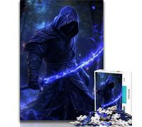 Puzzles Fantasy Samurai Ninja pour Adolescents 1000 pièces, Difficiles à compléter mais Amusants et Humoristiques avec Affiche et fiche de Questions-réponses Assorties (75x50cm)
