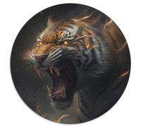 Puzzles Fantasy Tiger pour Adultes, 1 000 pièces, Ronds, pour débutants, idéal pour Les Anniversaires et Les fêtes, 67,5 x 67,5 cm