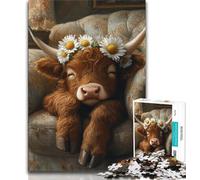 Puzzles Farm Yak pour Adolescents, 1000 pièces, Anti-Stress, défi Difficile, idéal pour la décoration de Bureau (38x26cm)