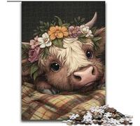 Puzzles Farm Yak pour Adultes et Adolescents, 1000 pièces, Jouets éducatifs, Anti-Stress, Cadeaux d'anniversaire Uniques (26x38cm)