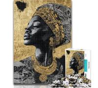 Puzzles Femme Africaine pour Adultes 1000 Pièces, pour Jeu Éducatif Défi Jouet Collection Artistes, Beaux-Arts 26x38cm