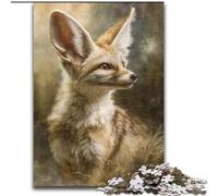 Puzzles Fennec Fox pour Adolescents 1000 pièces, Jeux éducatifs à Faire soi-même avec Affiche et fiche de Questions Assorties (14 Ans et Plus) (26x38cm)