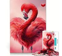 Puzzles Flamant Rose pour Adolescents 1000 pièces Renforce la mémoire Passe-Temps Calme Qualité Cadeau Festif (38x26cm)