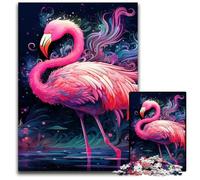 Puzzles Flamingo Art Coloré 1000 Pièces pour Adultes Puzzles Idéal pour Adolescents et Collectionneurs, Cadeau Voyage, Activité Familiale 26x38cm/10,23x14,96 Pouces
