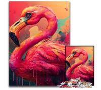 Puzzles Flamingo Fantasy pour Adultes Puzzles en Carton de 1000 pièces Parfait pour s'amuser en Famille à Noël, Thanksgiving, Les Anniversaires et Pâques 26x38cm/10,23x14,96 Pouces
