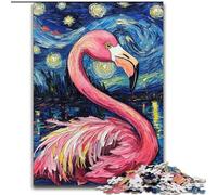 Puzzles Flamingo Night Sky pour Adolescents 1000 pièces, Jeux Amusants, Chaque pièce est Unique - Jeu Familial Stimulant (50x75cm)