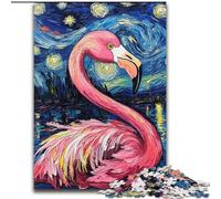 Puzzles Flamingo Night Sky pour Adolescents 1000 Puzzles, Art intéressant, réduction du Stress, liste de souhaits avec Le Père Noël (14 Ans) (26x38cm)