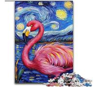Puzzles Flamingo Night Sky pour Adolescents, Jouets addictifs pour la décoration de la Maison (26x38cm)