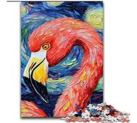 Puzzles Flamingo Night Sky pour Adultes et Adolescents, 1000 pièces, Jeux éducatifs, décoration d'intérieur, Cadeau d'anniversaire, décoration Murale (50x75cm)