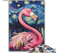 Puzzles Flamingo Night Sky pour Adultes et Adolescents, 2000 pièces, Jeux stimulants, décoration Murale, Cadeaux d'anniversaire et de Noël Uniques (70x100cm)