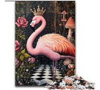Puzzles Flamingo Queen pour Adolescents : 1000 Puzzles, pour des Vacances relaxantes et Un Moment de détente inoubliable Chaque pièce est Unique - Jeu Familial Stimulant (50 x 75 cm)