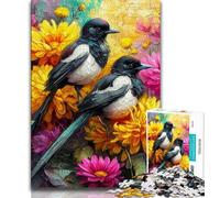 Puzzles Fleurs et Oiseaux 1000 pièces pour Adolescents, Aidez Le Cerveau à exercer des Jouets addictifs pour cultiver la Patience, Jeu de défi Unique (50x75cm)
