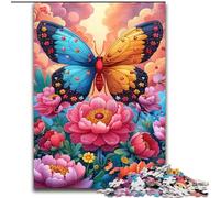 Puzzles Fleurs et Papillons pour Adolescents, 1000 Pièces, Jeu de Puzzle Amusant, Chaque Pièce Est Unique - Jeu Familial Amusant et Amusant (26x38cm)