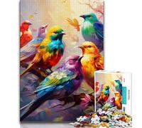 Puzzles Fleurs Oiseaux 1000 pièces pour Adolescents, Jeu Stimulant et Jeu Familial avec pièces entièrement emboîtables de Formes aléatoires 50x75cm