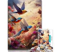 Puzzles Fleurs Oiseaux 1000 pièces pour Adultes et Adolescents, Difficiles à réaliser mais Amusants et Humoristiques, décoration d'intérieur et Cadeaux Uniques 38x26cm