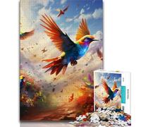 Puzzles Fleurs Oiseaux pour Adolescents, 1000 pièces, Jouets de Jeu, Chaque pièce est Unique - Jeu Familial Stimulant et Amusant 38x26cm