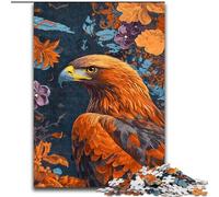 Puzzles Flower Eagle pour Adultes 1000 pièces, Jouets éducatifs et éducatifs, Jeux familiaux avec Affiche et fiche de Questions-réponses 26x38cm