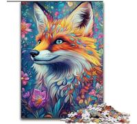 Puzzles Flower Fox 1000 pièces pour Adolescents, Jeu éducatif, défi, Cadeau d'anniversaire, décoration Murale (50x75cm)