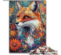 Puzzles Flower Fox 1000 pièces pour Adultes, Jouets éducatifs, Jeux Anti-Stress, Cadeaux du Père Noël Secret pour Les Enfants de 14 Ans et Plus (Taille 26x38cm)