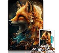 Puzzles Flower Fox 1000 pièces pour Adultes, pour des Vacances relaxantes, Chaque pièce est Unique - Jeu Familial Stimulant et Amusant (75x50cm)