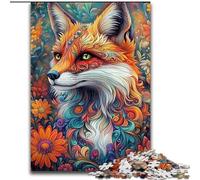 Puzzles Flower Fox pour Adolescents 1000 pièces, Cadeau d'anniversaire pour Tuer Le Temps, décoration Murale pour Les 14 Ans et Plus (26x38cm)