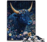 Puzzles Flower Yak pour Adolescents 1000 pièces, Jeu Familial Anti-Stress, défi Difficile, Collection d'artistes, Beaux-Arts (38x26cm)