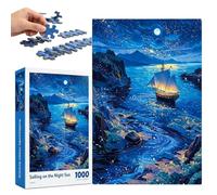 Puzzles for Adults - 1000-Piece Funny Decorative Challenging, Boat of Hope Jigsaw Puzzles with Cardboard Finish, Artistic Brain Training Activity, Relaxing Home Decor for Art Display Relaxation